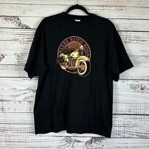 Men Harley Davidson Warrs Kings Road London England Motorcycle Black T Shirt XXL